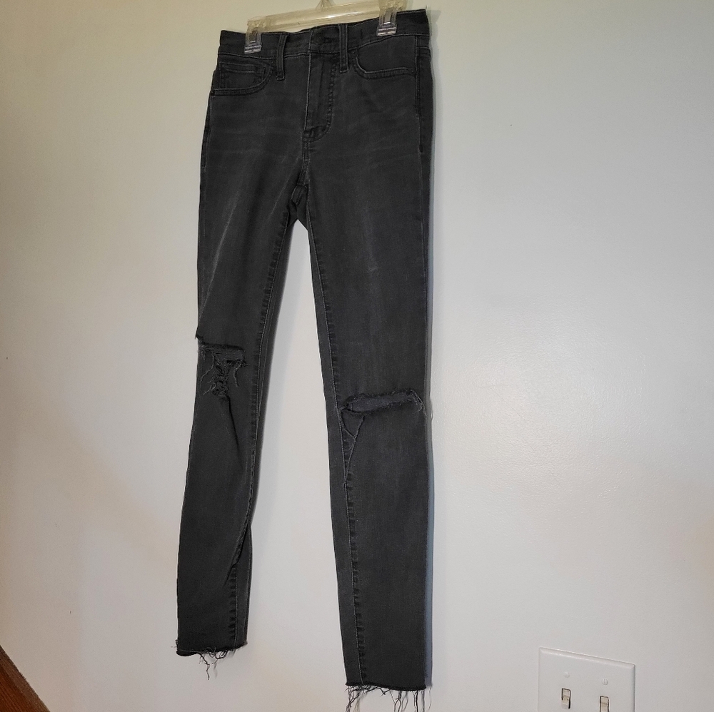 Madewell 9" High-Rise Skinny Jeans Faded Black Size 25